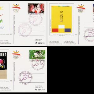 Tarjeta Oficial Barcelona 92 Nº 12-14