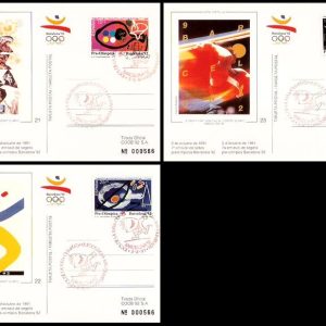 Tarjeta Oficial Barcelona 92 Nº 21-23