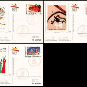 Tarjeta Oficial Barcelona 92 Nº 24-26