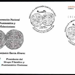 0845. Matasellos Homenaje a Benjamín García Álvarez (Oviedo-12/2
