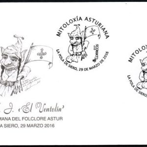 0848. Matasellos Mitoloxía Asturiana (Pola Siero-29/3/16)