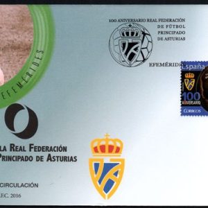0849. Matasellos Federación Asturiana de Fútbol (Oviedo-9/5/16)