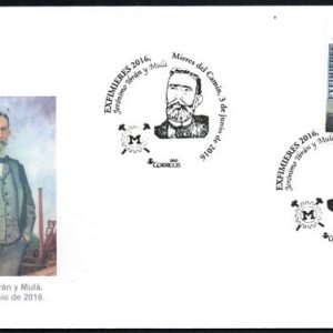0852. Matasellos EXFIMIERES 2016 (Mieres-3/6/16)