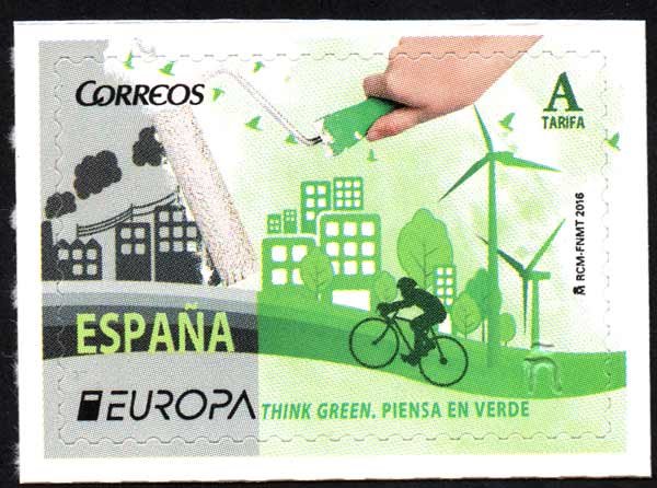 5055. Sello Piensa en verde. Europa