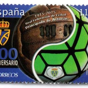 5057. Sello Centenario Federación Asturiana de Fútbol. Efeméride