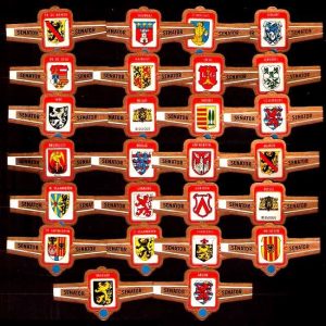 Serie Vitolas Senator. Escudos Bélgica. Sin Número.  26 Vitolas