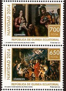 Sellos Guinea Ec. 502/05. Navidad 2014