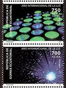 Sellos Guinea Ec. 514/17. Año Int. Luz
