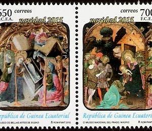 Sellos Guinea Ec. 518/21. Navidad 2015