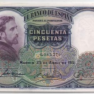 Billete Banco de España – Madrid 0050 pesetas 1931 SC TONALIZADO