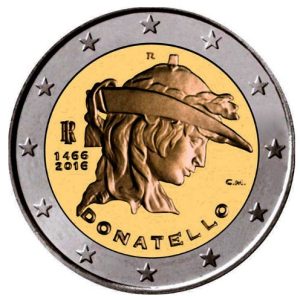 Moneda 2 euros de Italia 2016 Donatello