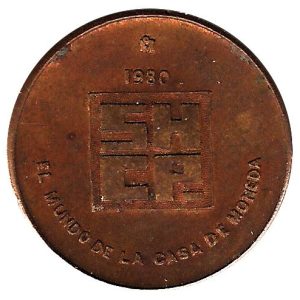 Jetón o Ficha de Mexico 1980 (Rara). «Casa de la Moneda»