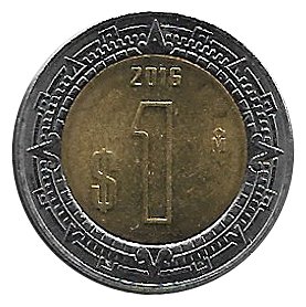 Moneda México 0001 Peso 1996. MBC