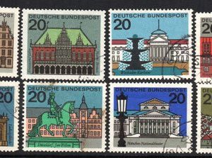 Serie de sellos Alemania ferrocarriles Nº 0288/95D (o)