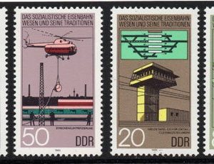 Serie de sellos Alemania ferrocarriles Nº 2591/94 (**)