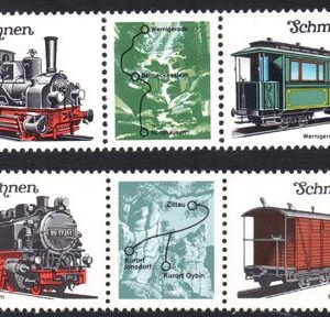 Serie de sellos Alemania ferrocarriles Nº 2435/38 (**)