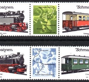 Serie de sellos Alemania ferrocarriles Nº 2597/00 (**)