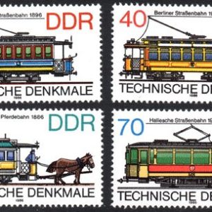 Serie de sellos Alemania ferrocarriles Nº 2637/40 (**)