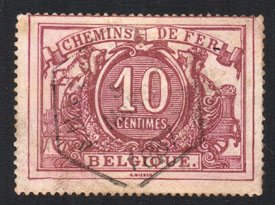 Serie de sellos Bélgica Colis Postaux ferrocarriles Nº 007 (o)