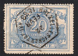Serie de sellos Bélgica Colis Postaux ferrocarriles Nº 009 (o)