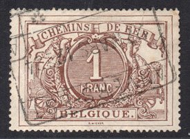 Serie de sellos Bélgica Colis Postaux ferrocarriles Nº 013 (o)