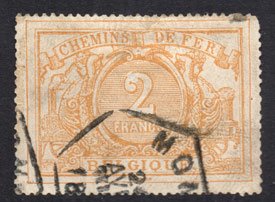 Serie de sellos Bélgica Colis Postaux ferrocarriles Nº 0014 (o)