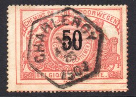 Serie de sellos Bélgica Colis Postaux ferrocarriles Nº 021 (o)