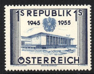 Serie de sellos Austria ferrocarriles Nº 0846 (*)