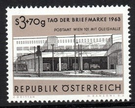 Serie de sellos Austria ferrocarriles Nº 0982 (**)