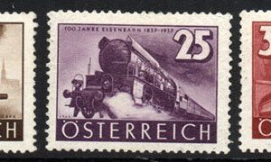 Serie de sellos Austria ferrocarriles Nº 0503/05 (*)