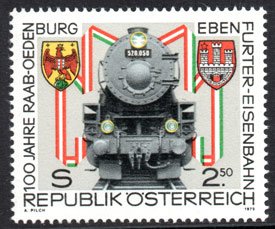 Serie de sellos Austria ferrocarriles Nº 1456 (**)
