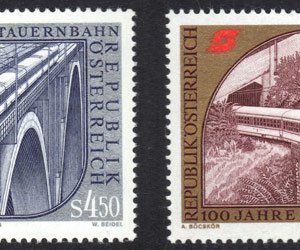 Serie de sellos Austria ferrocarriles Nº 1615/6 (**)