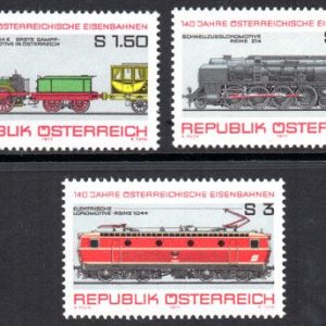 Serie de sellos Austria ferrocarriles Nº 1389/91 (**)