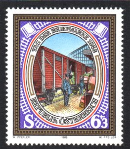 Serie de sellos Austria ferrocarriles Nº 1771 (**)