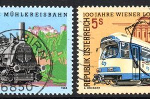 Serie de sellos Austria ferrocarriles Nº 1745/6 (o)