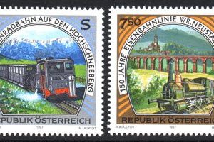 Serie de sellos Austria ferrocarriles Nº 2053/4 (**)