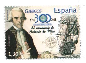 5082. Sello Efemérides. Antonio de Ulloa