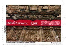 5097. Sello Efemérides. Cent. Universidad de Salamanca