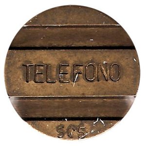 Jetón o Ficha Telefonos. Chile y Perú (Entel)