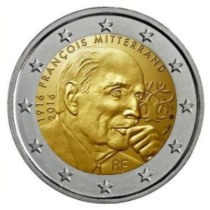 Moneda 2 euros de Francia 2016 Francois Miterrand