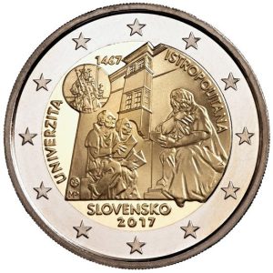 Moneda 2 euros de Eslovaquia 2017 Universidad Istropolitana