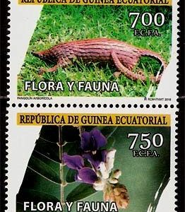 Sellos Guinea Ec. 530/33. Flora y Fauna