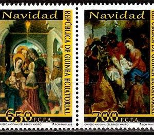 Sellos Guinea Ec. 534/37. Navidad
