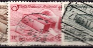 Serie de sellos Bélgica Colis Postaux ferrocarriles Nº 301-03(o)