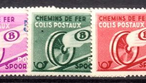 Serie de sellos Bélgica Colis Postaux ferrocarriles Nº 202-4(**)