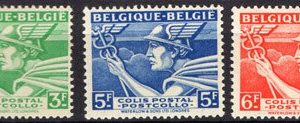 Serie de sellos Bélgica Colis Postaux ferrocarriles Nº 288-90(*)