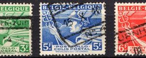Serie de sellos Bélgica Colis Postaux ferrocarriles Nº 288-90(o)