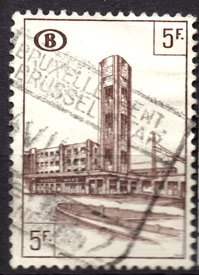 Serie de sellos Bélgica Colis Postaux ferrocarriles Nº 340 (o)
