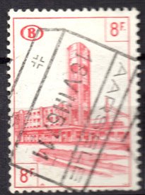 Serie de sellos Bélgica Colis Postaux ferrocarriles Nº 343 (o)