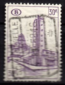 Serie de sellos Bélgica Colis Postaux ferrocarriles Nº 347 (o)